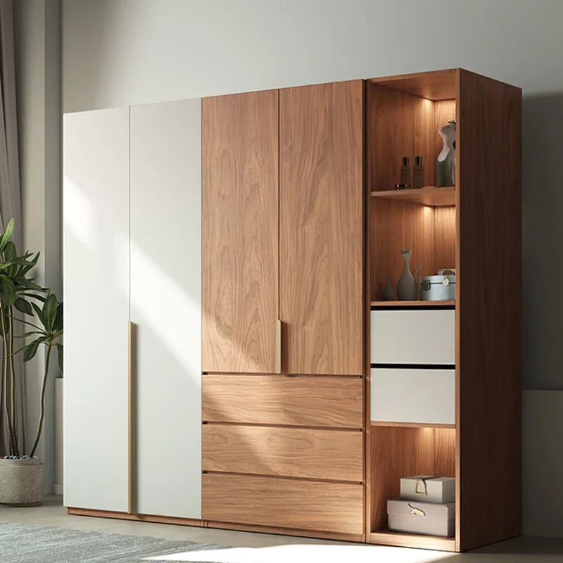 

# Brown Modern Mdf Melamine Open System Inside Cabinet Designs Furnitures White Sets Woden Sample Bedroom Modular Wardrobe