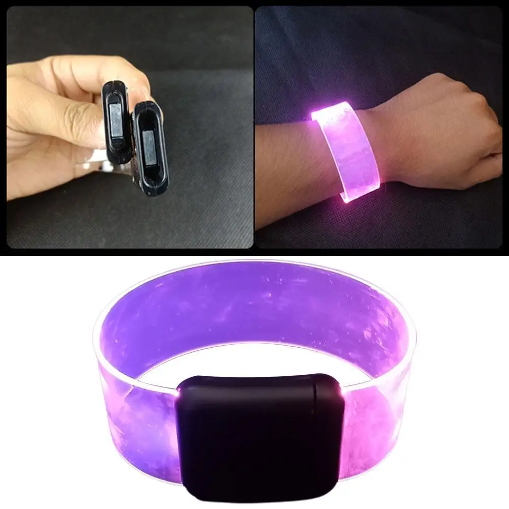 LED Battery Light-emitting Bracelet Running Armband Flashing Safety Light Band Entertainment party Luminous Cheering Props