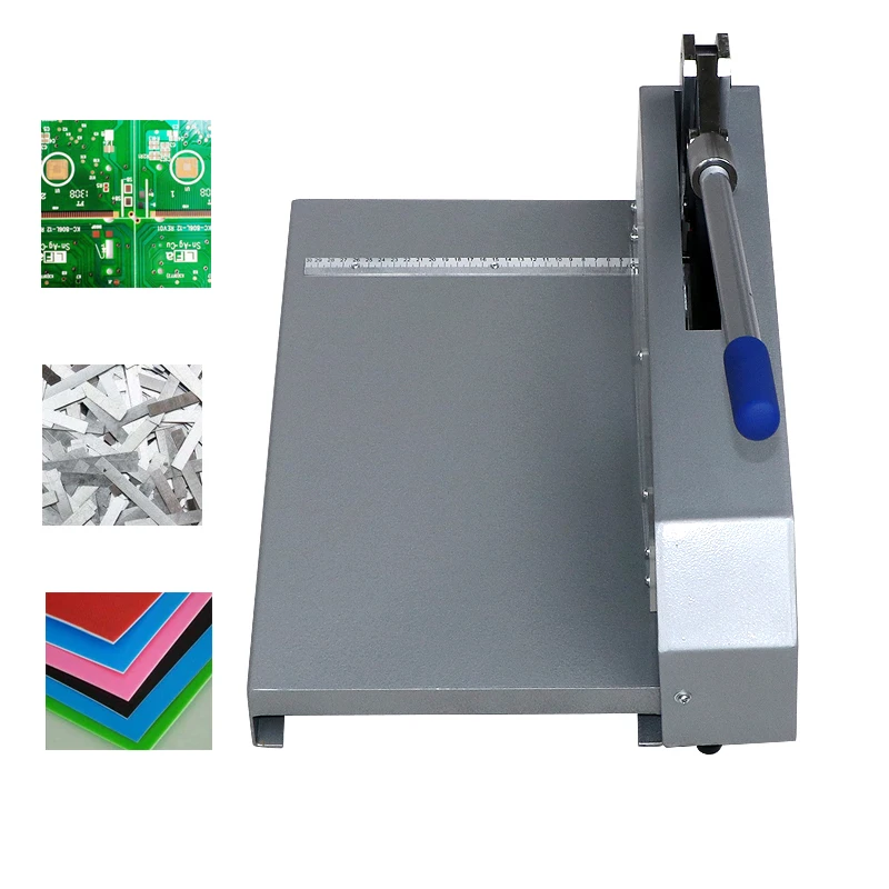 Manual Guillotine Metal Shear High Precision Guillotine Heavy Duty Cutting Machine PCB Board Polymer Plate Metal Steel Sheet Cut