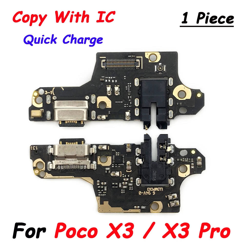 Tested USB charging board Dock Connector Microphone Board Flex Cable For Xiaomi Poco F1 F2 Pro F3 F4 M3 X3 X4 M4 Pro 4G 5G NFC