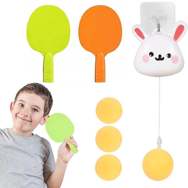 Indoor Hanging Table Tennis Trainer for Kids Portable Hanging Table Tennis Trainer Set Table Workout Set for Kids Table Tennis
