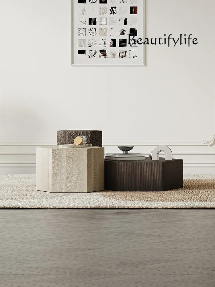 

N Nordic Creative Home Size Combined Tea Table Simple Living Room Small Apartment Hexagonal Coffee Table