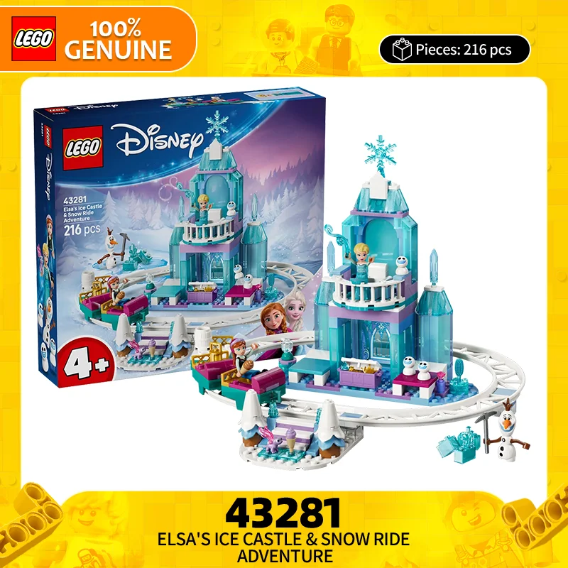 

Lego Blocks Disney Series 43281 Elsa's Ice Castle and Snow Adventure Girls Puzzle Building Blocks Toy Gift