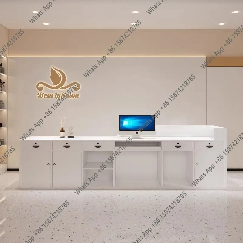 X6 Sm Shop Beauty Reception Desks Industrial Unique Hotel Display Reception Desks Corner European Design Scrivania Trendy Furnit