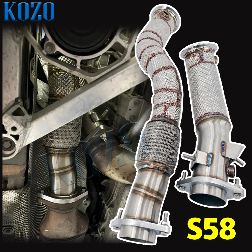 Turbo Catless Downpipe kit For BMW S58 M2 M3 M4 G80 G82 2021+ Exhaust