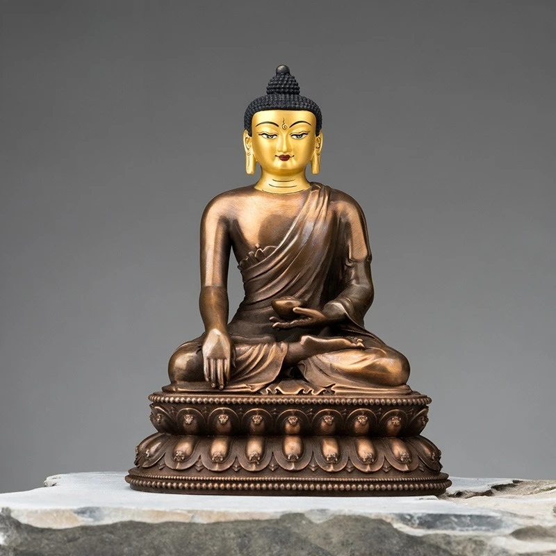 CZ old pure copper Buddha statue Manjushri Bodhisattva Sakyamuni Buddha lotus peanut green Tara copper ornament
