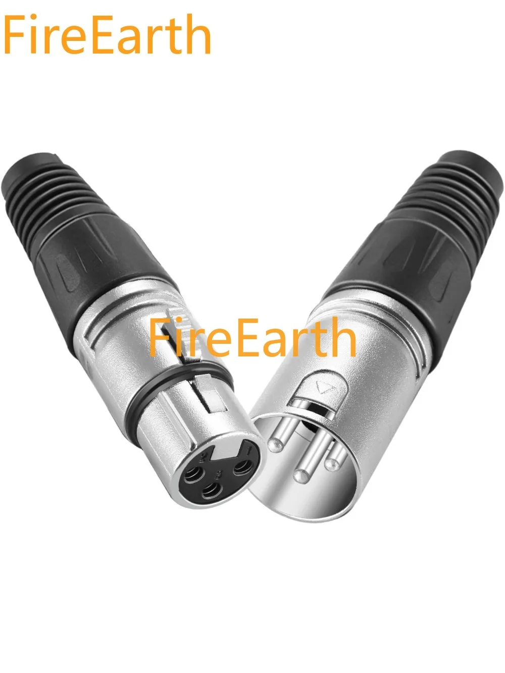 

3 Pin XLR Solder Type Connector Male/Female Plug Connector Microphone Audio Socket, Made of Zinc Alloy for High Conductivity 1pc