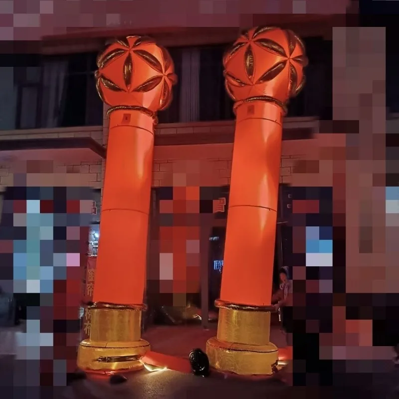 Fire Dragon Column Panlong Column Air Mold Lighting Inflatable Unity Column y