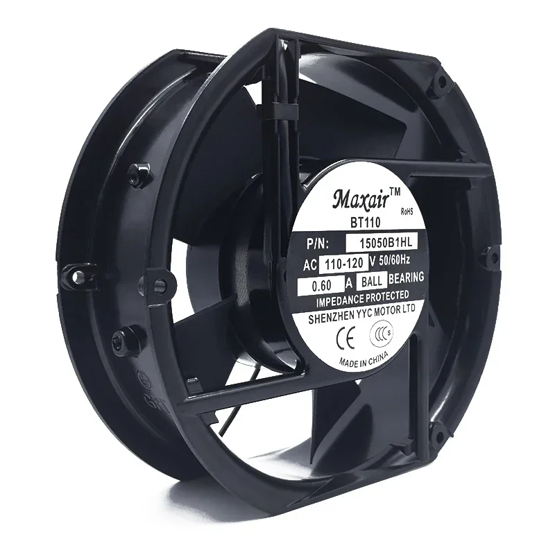 

P 172*172*51 мм Maxair BT15050B1HL 17251 110 В 0,60 А Вентилятор охлаждения переменного тока 17,2 см Шкаф