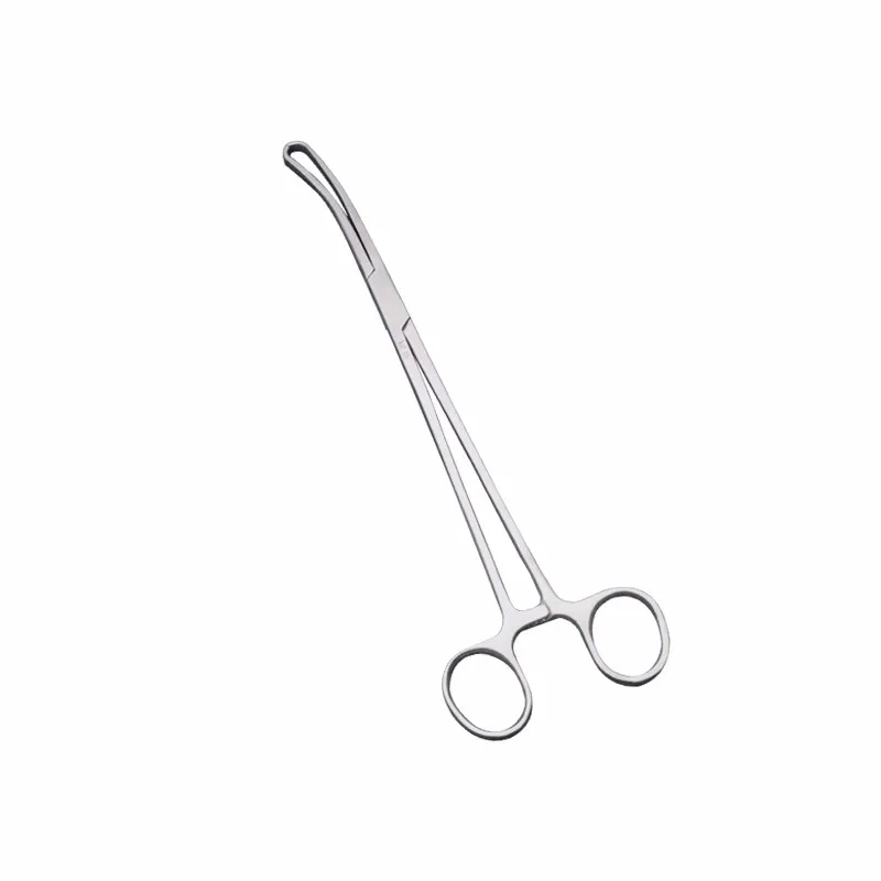 

Stainless steel cervical teeth straight elbow 25cm gynaecological surgical instruments cervical forceps uterine dressing forceps