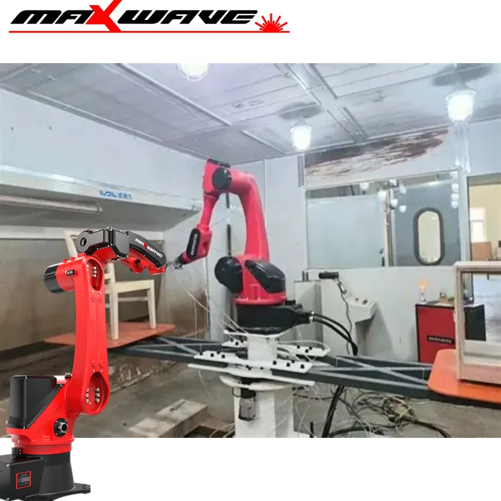 ذراع آلي صناعي 1506 6 محاور 750 وات مؤازر 6 كجم تحميل عالي السرعة للحام والبليتينج وآلة التصنيع باستخدام الحاسب الآلي والتعليم