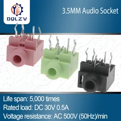 Headphone Jack Socket PJ-317 5Pin DIP 3.5MM Stereo Female Socket 3.5 Audio Earphone Connector PJ317 Audio Socket