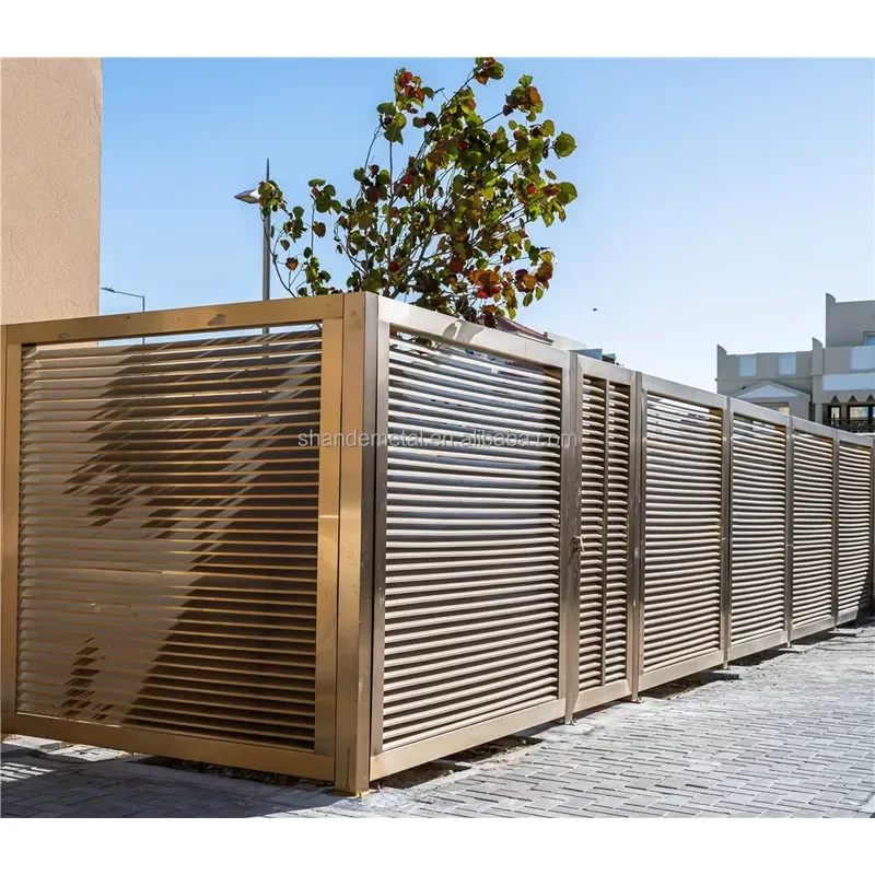 Metal Outdoor Fencing Construction Stainless Steel Privacy Fences Panels Metal Fence for Homes Garden