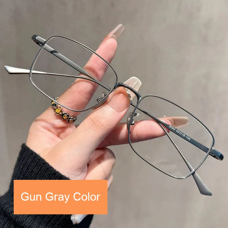 New Square Glasses Frame Men Metal Frame