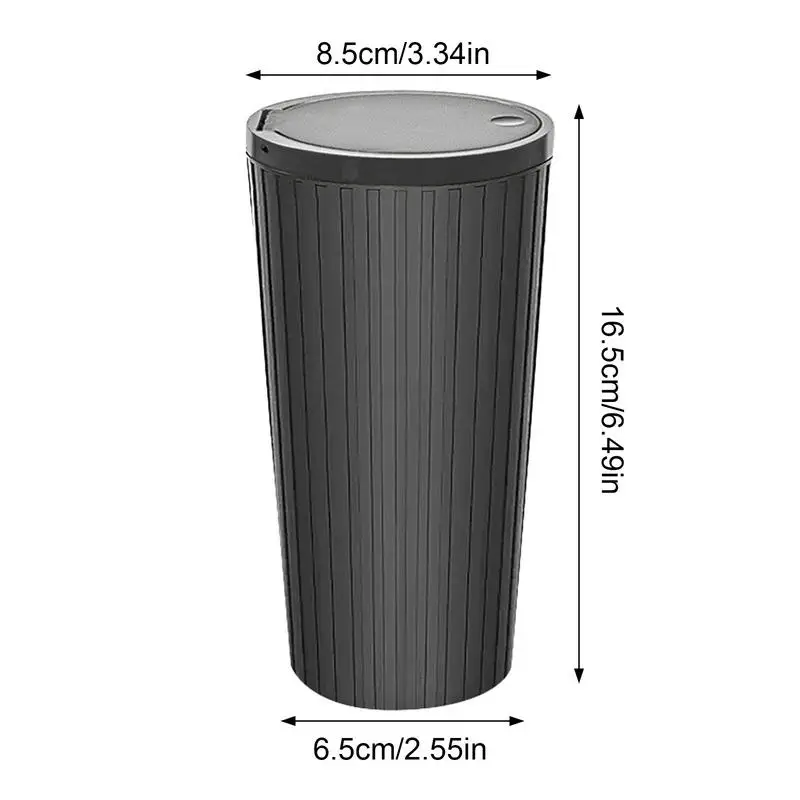 Tempat Sampah cangkir mobil Mini, tempat sampah dengan tutup portabel Mini, tempat sampah mobil multifungsi
