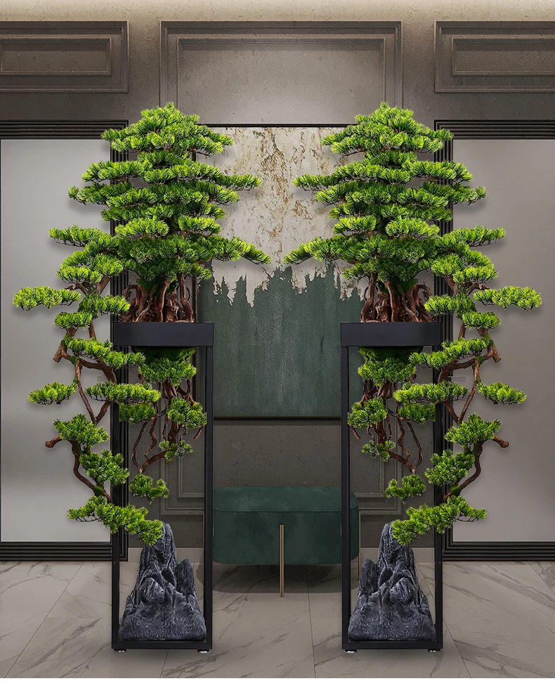 

Large scale simulated green plants for floor decoration, living room, foyer, hotel hallway, fake trees, bonsai, potted plants