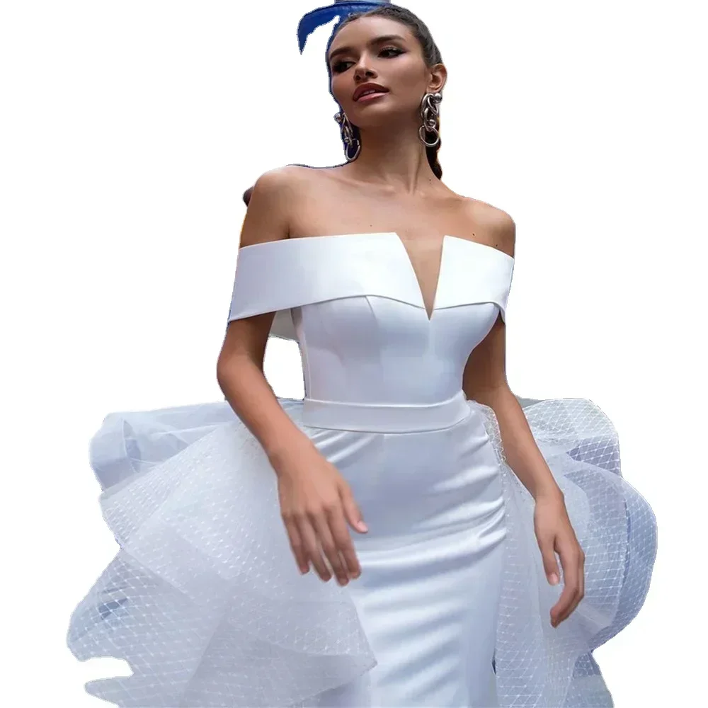 Customized Bridal Dress New Mermaid Wedding Gowns Sexy Africa With Detachable Train Cheap Dresses