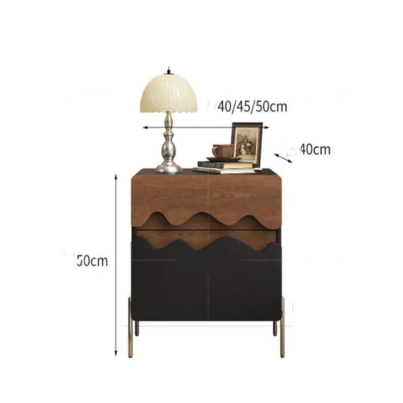Storage Luxury Nightstand Modern Vintage Nordic Aesthetic Trendy Nightstand Display Comodino Bedroom Furniture