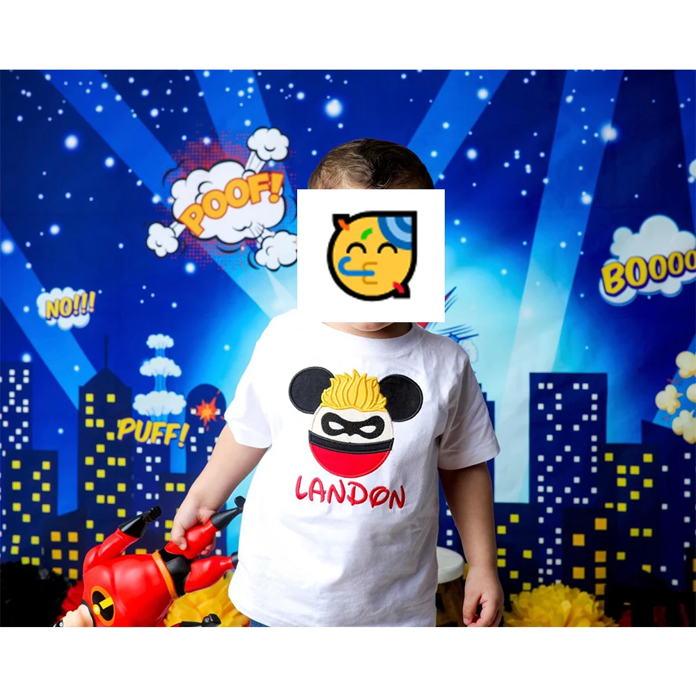 Mocsicka Superhero Cityscape Photography Backdrops Super Hero Birthday Party Kid Photo Background Boy Customized Photo Studio