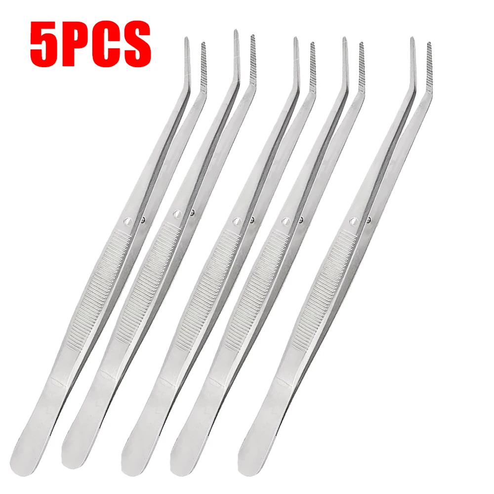 High Quality Dental Cotton Roll Holder Tweezers Serrated Jaw Stainless Steel Forceps for Dental Clinic Surgical Procedure