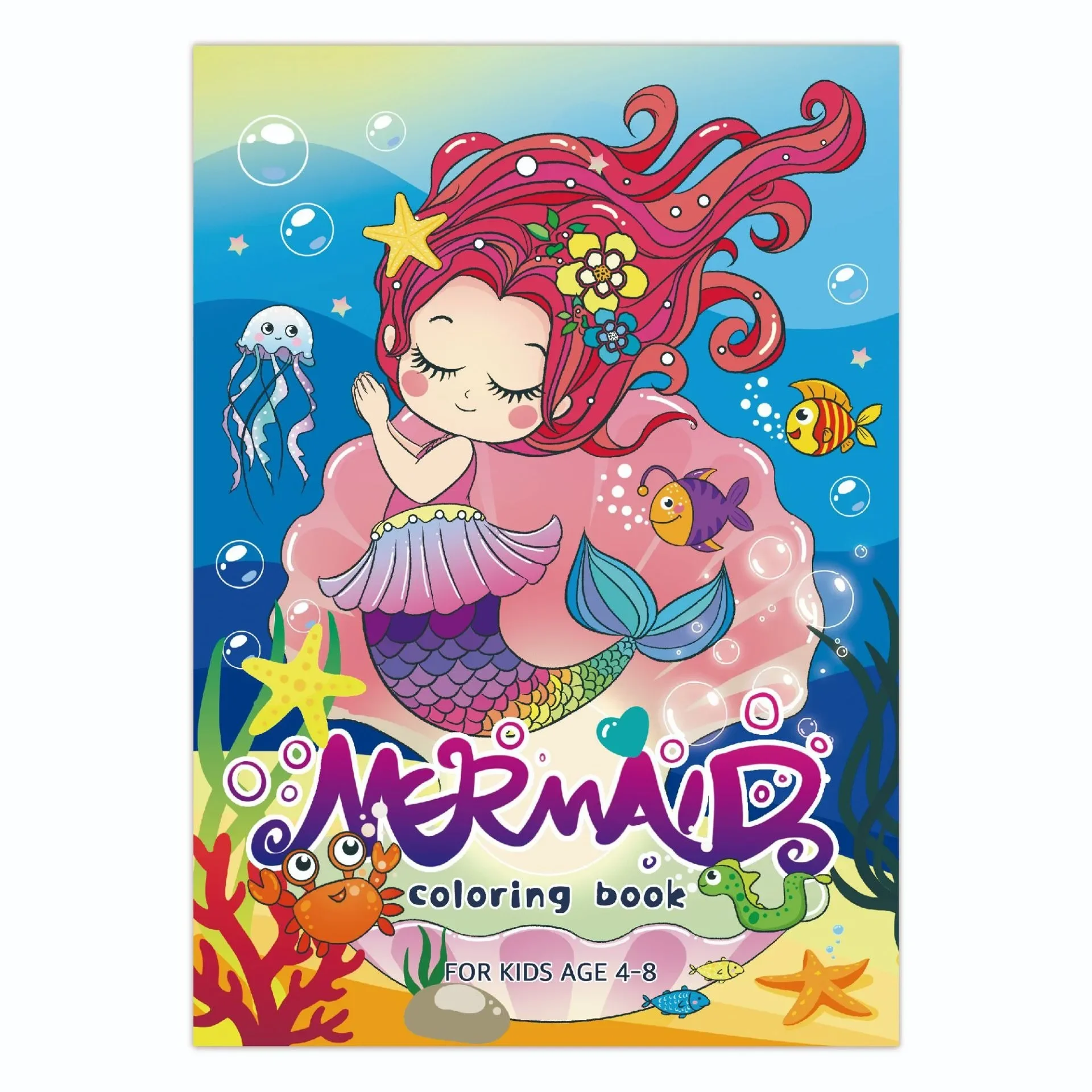 

60 Sheets Cartoon Graffiti Enlightenment Coloring Book Mermaid Dinosaur Coloring Book Early Education Drawing Book