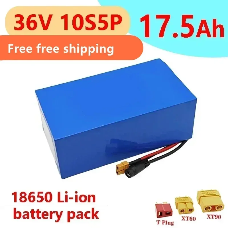 Original 18650lithium-ion battery pack 36V10S5P 17.5Ah 1000W original high power, built-in BMS protection