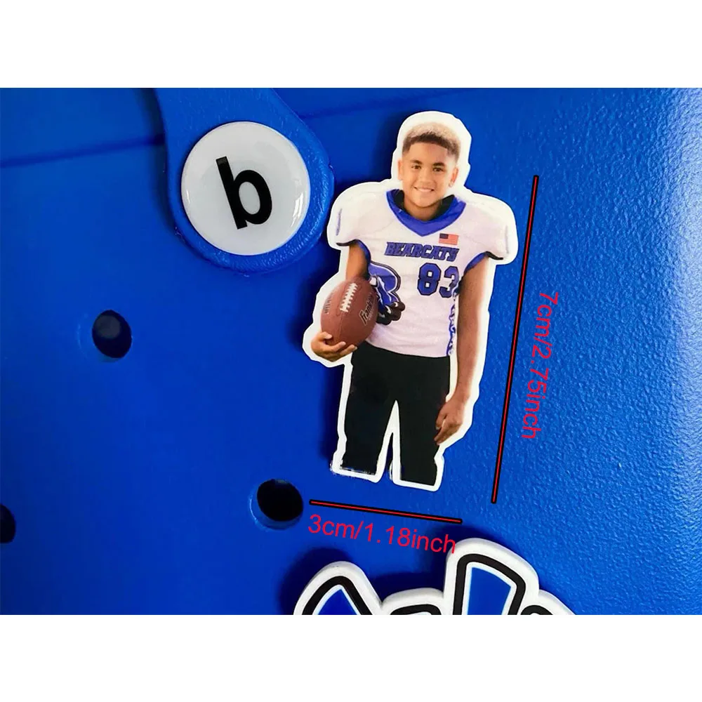 Personalized Custom Photo Shoe Charms Custom Portrait Picture Acrylic Shoe Decor Charms For Croc Clogs Custom Image Shoe Pin Spo