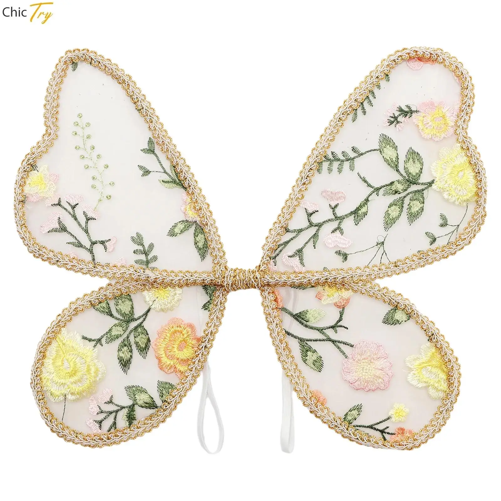 Asa de renda de anjo enchantes renda borboleta asa fada vara masquerade temático photoshoot acessórios para adultos trajes de halloween
