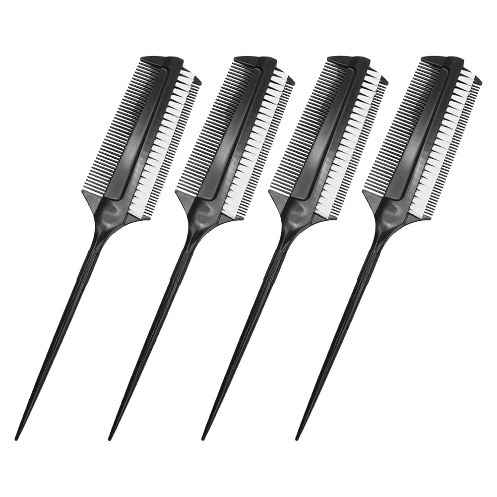 

4 Pcs Short-haired Oil Comb Color Brushes for Stylist Multifunction Parting Plastic Teasing Fine