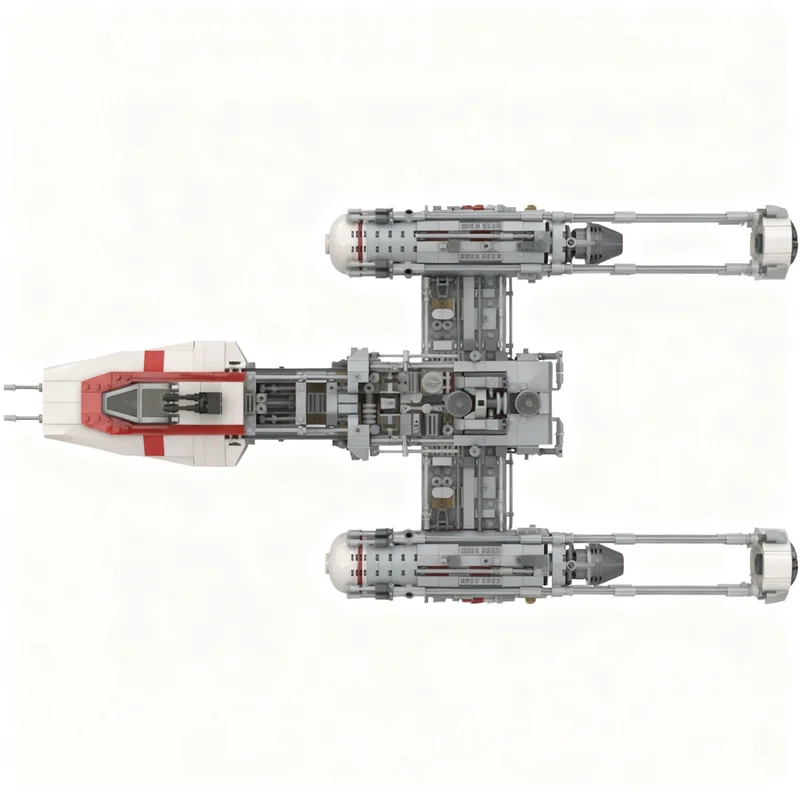 1802PCS MOC Space Battle Ucs Resistance Y Wing Starfighter Model Custom Building Blocks DIY Assembly Display Gift Decor Build view 2