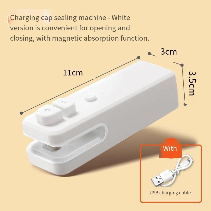USB 충전식 휴대용 식품 비닐봉투 진공 밀봉기 미니 실링기