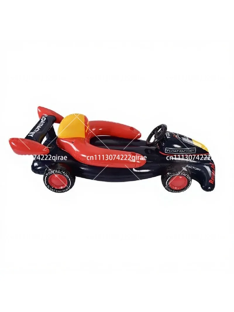Inflatable Racing Car Pool Float Water Toy PVC Cartoon F1 Seat Float for Beach and Lake