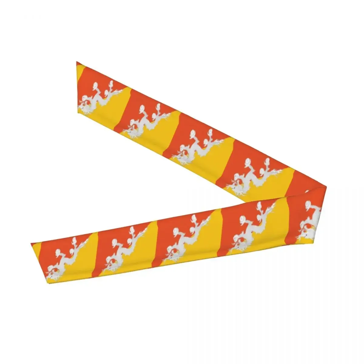 Tie Headbands Bhutan Flag Sports Head Band Athletic Sweatband Bandana Sweat Wicking