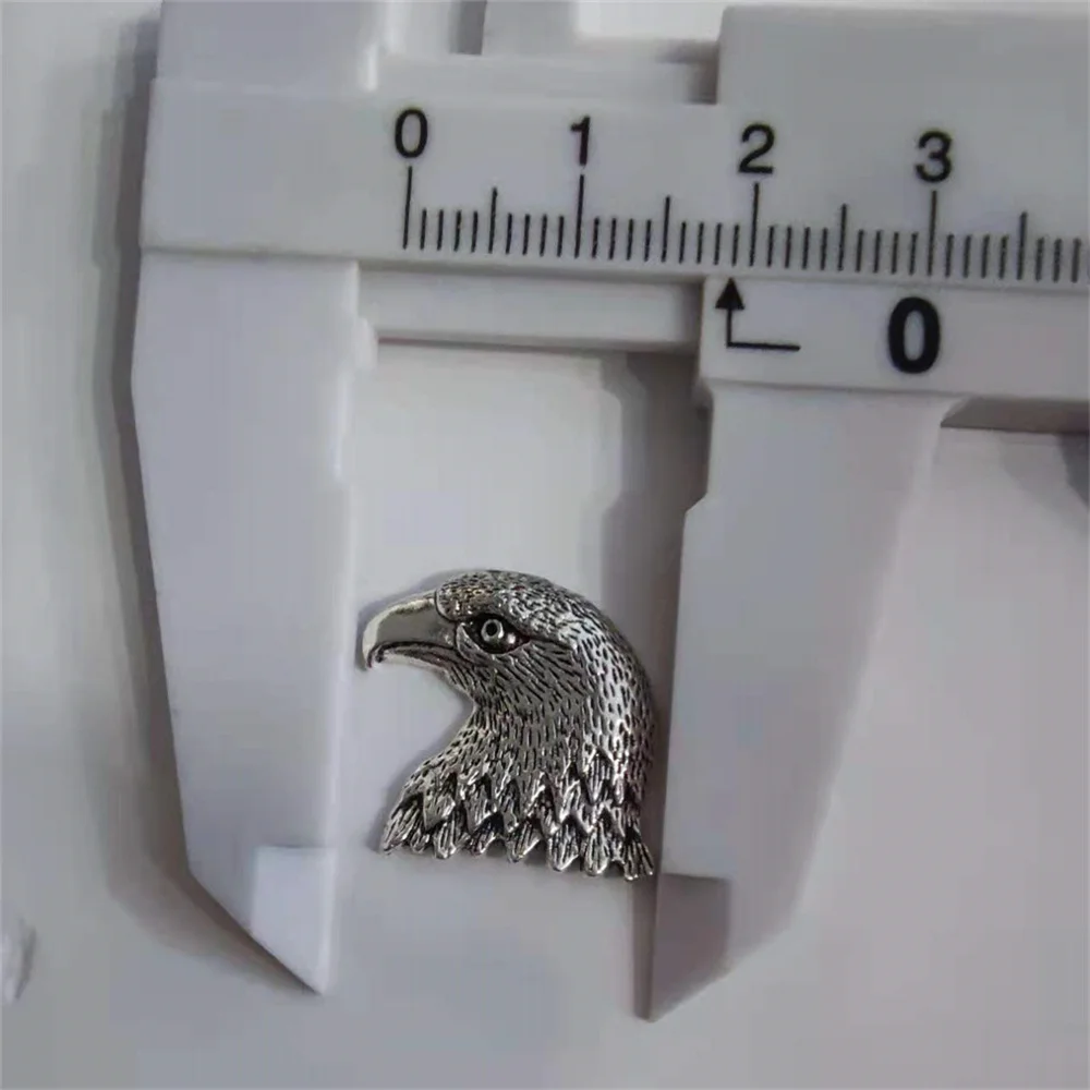 Personality Carving Silver Eagle Head Metal Badge for ZP Kerosene Petrol Lighter DIY Handmade Decor Accessory Smoking Gadget