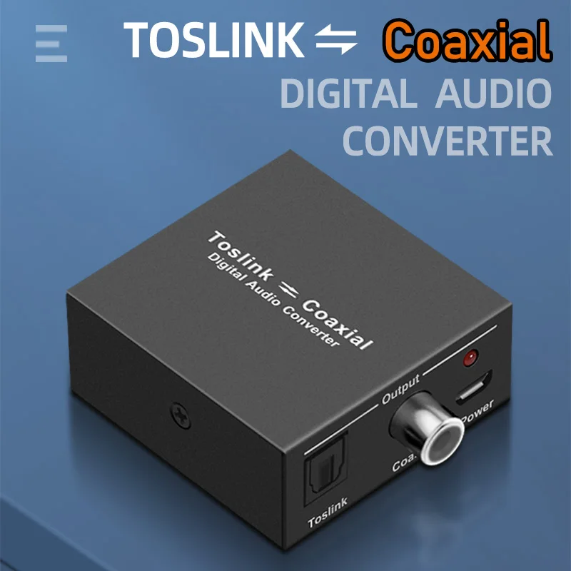 Convertitore audio digitale convertitore bidirezionale RCA digitale da coassiale a ottico toslink SPDIF ottico Toslink a coassiale