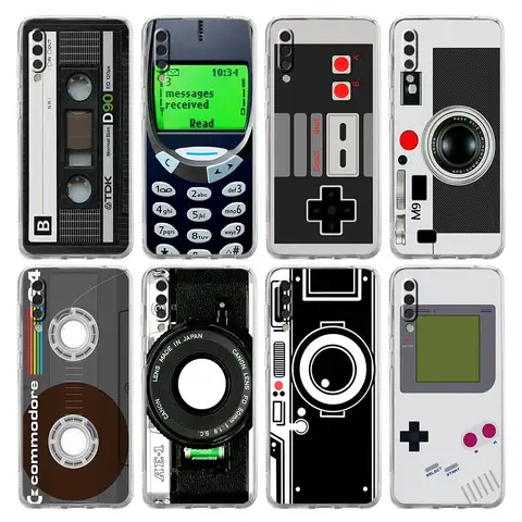 Vintage Tape Camera Gameboy For Samsung Galaxy A14 A50 A70 A30 A40 A20E A10S A20S A02S A04S A12 A22 A32 A34 A42 A52 5G A54 Case