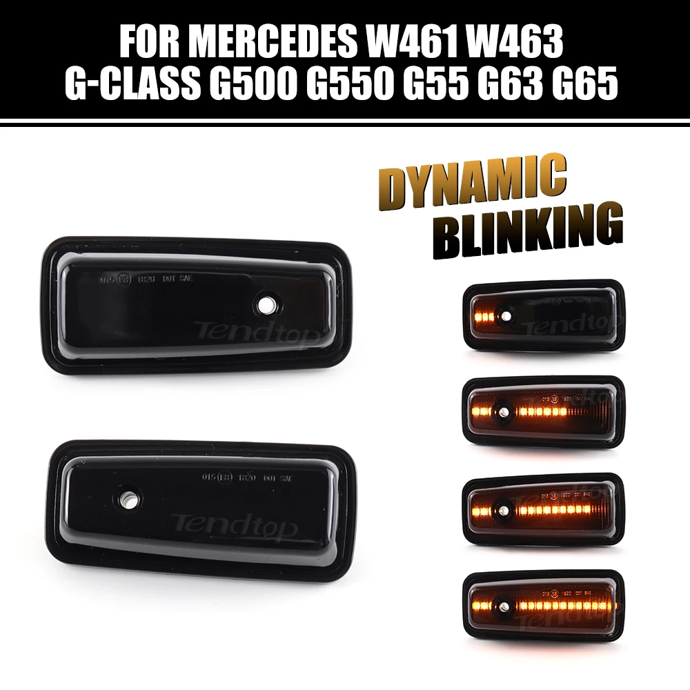 2Pcs Side Marker Light For Mercedes Benz G-Class W460 W463 W461 G500 G550 G55 G63 G65 Turn Signal Lights Sequential Lamp Blinker