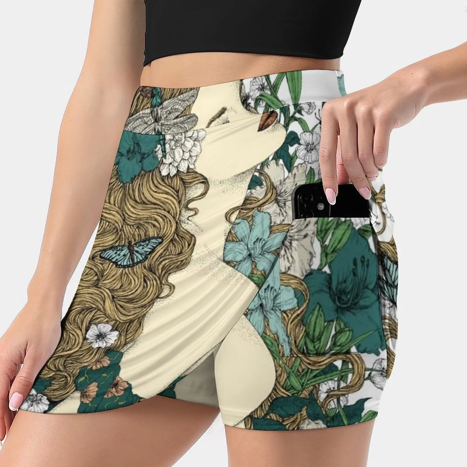 

Scent Of Spring Women's skirt Aesthetic skirts New Fashion Short Skirts Womens Flower