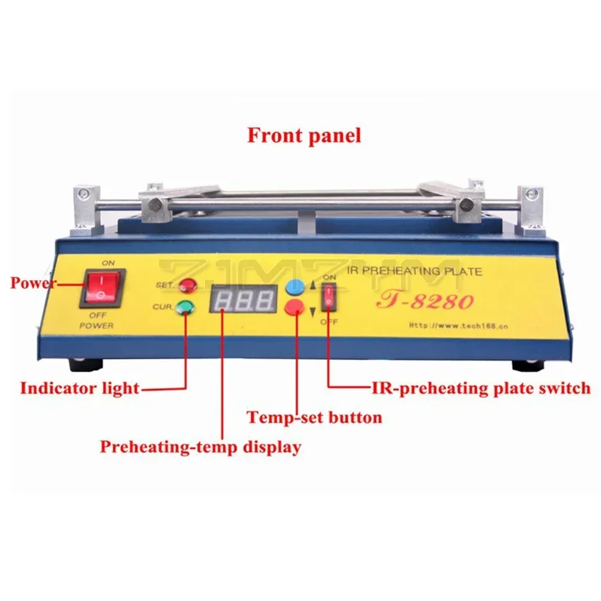 220V or 110V Puhui T8280 PCB Preheater IR Preheating Plate T-8280 IR-Preheating Oven 0-450degree Celsius Solder Repair