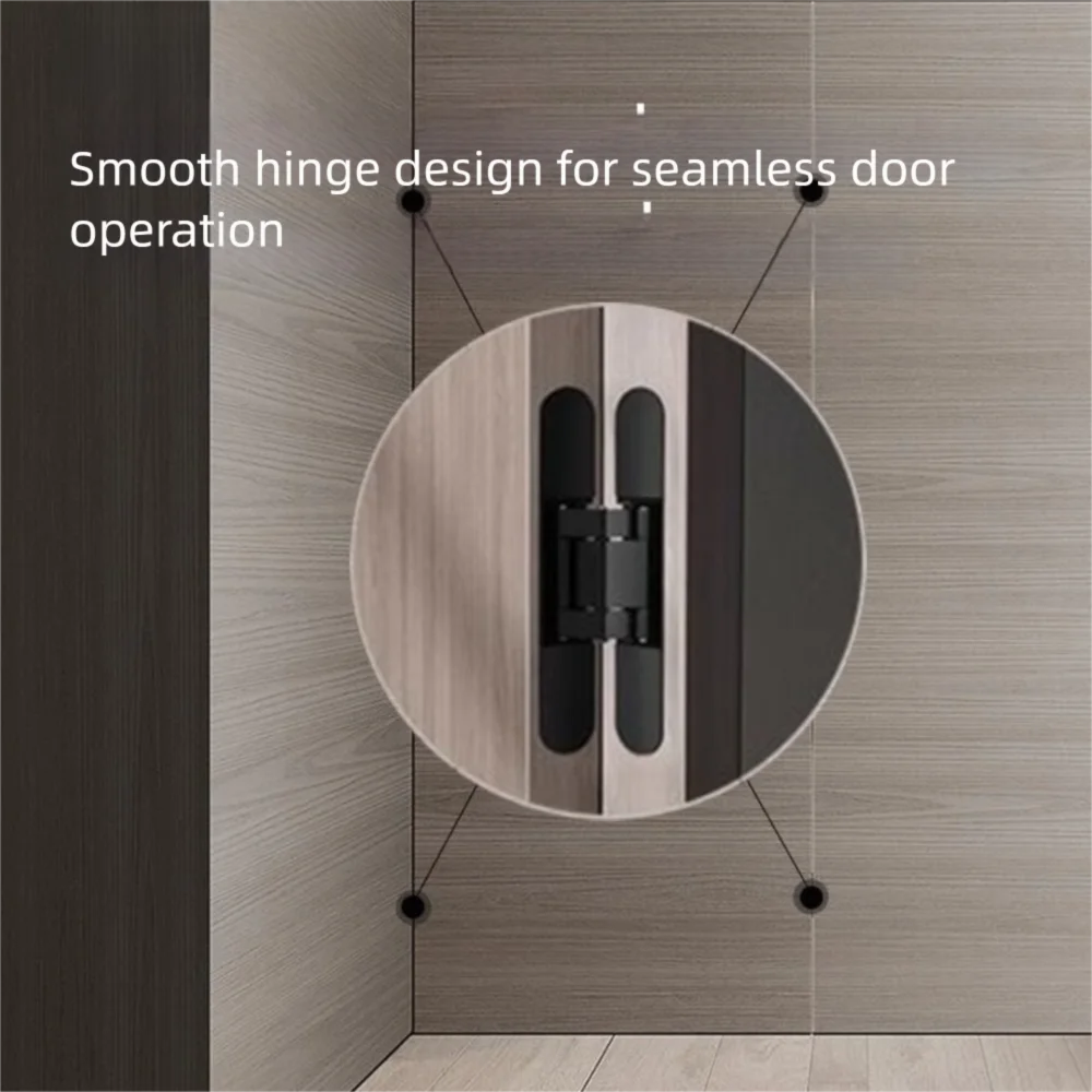 Zinc Alloy Door Hinge Folding 180 Degree Adjustable Cross Hidden Hinge Invisible Cabinet Cupboard Door Hinge