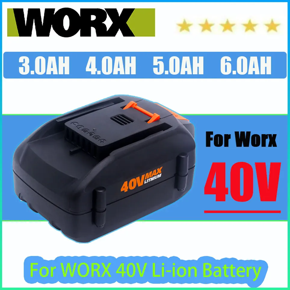 

WORX 40V 100% new Original brand new replaceable WORX 3.0AH/4.0AH/5.0AH/6.0AH lithium-ion battery tool battery WA3580