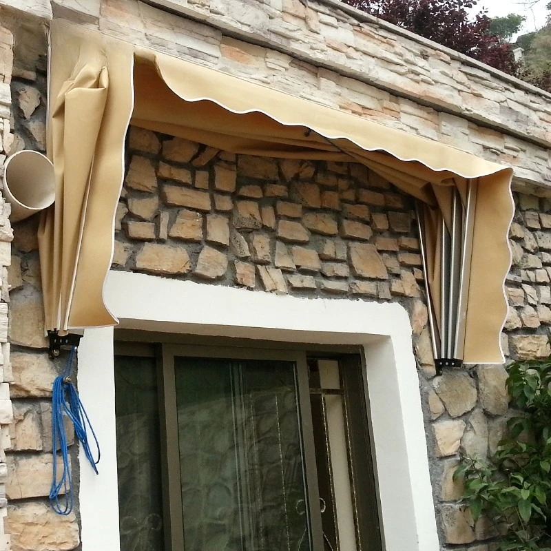 Retractable folding awning Balcony house Aluminum alloy French U-shaped window awning