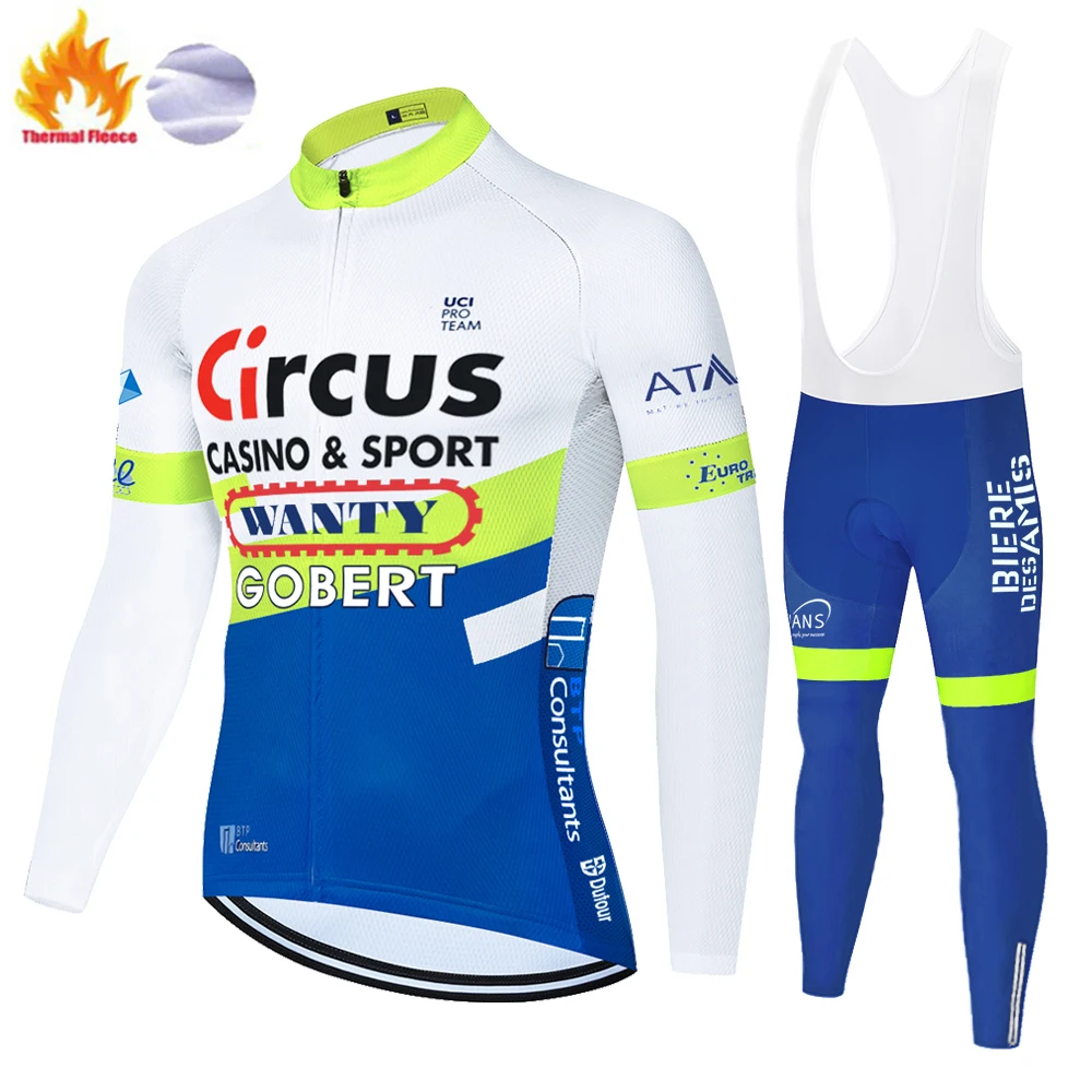 Inverno velo térmico 2026 wanty camisa de ciclismo conjunto ciclismo masculino maillot mtb hombre camisa de time