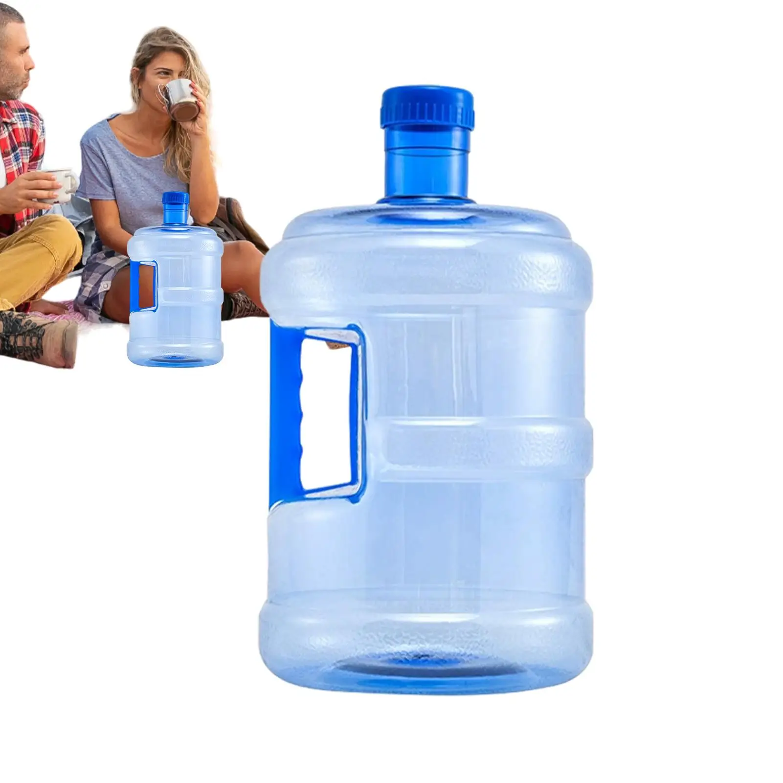 5/7.5L Pure Water Bottle Jug Reusable Portable Mineral Water Container Outdoor Car Storage Bucket Food Grade Dispenser Barrel