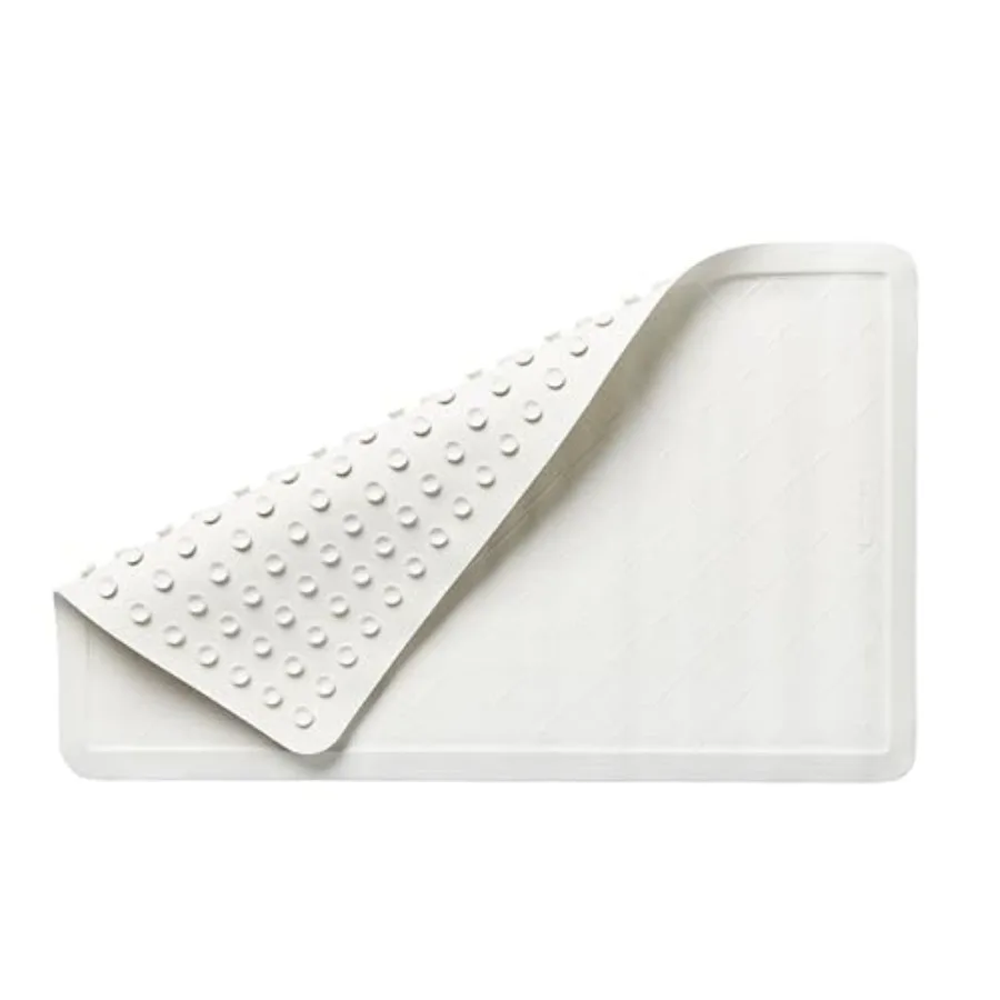 

Commercial Products Safti-Grip Bath Mat Medium White Suction-Backed Non-Slip for Commercial/Residential Use for Shower Stall/Ba
