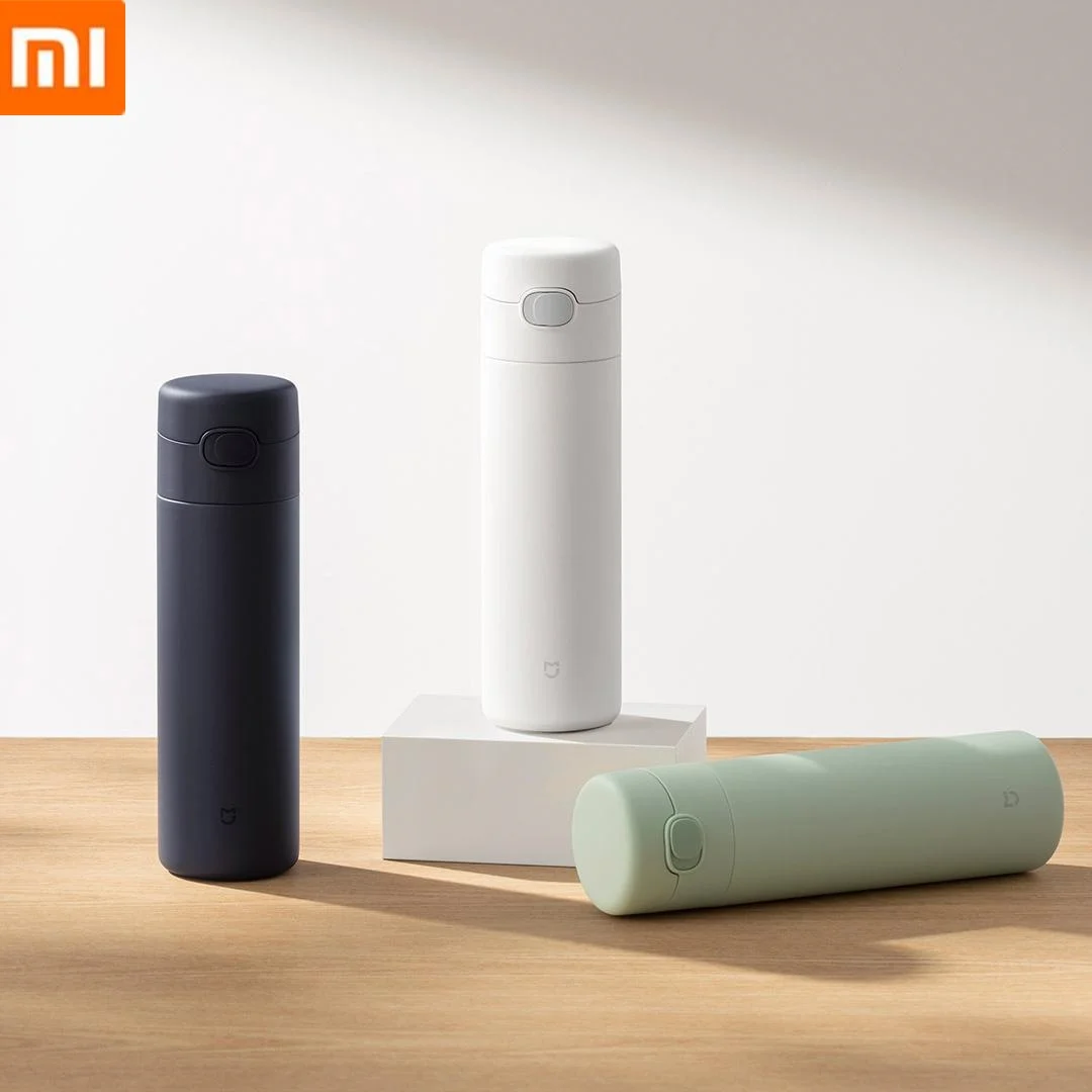 

Термос Xiaomi Mijia с эластичной крышкой, чашка 480 мл, Изолированная бутылка для воды, скрытый фильтр из нержавеющей стали 316L, автоматическая блокировка экрана