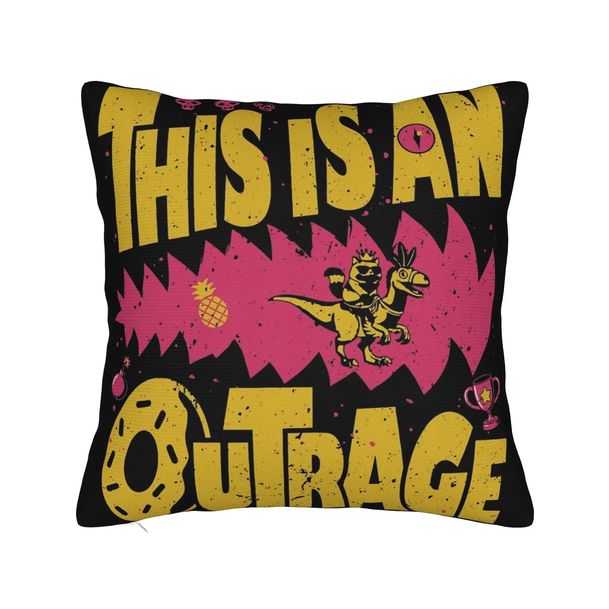 Decorative Pillow Covers This Is An Outrage Princess Donut Cat  Accessories Home  Throw Pillow Case Cover Square Multi Size