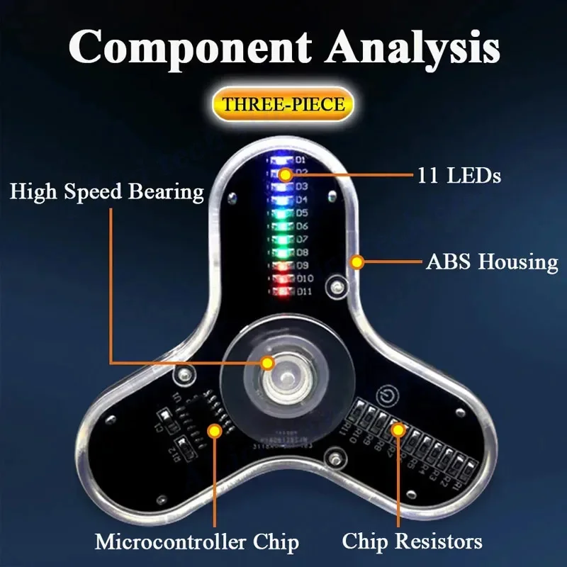 전자 Diy 키트 손가락 끝 자이로 LED 제조 키트 재미있는 용접 Diy Kt RG550 피로 완화 몸과 마음을 풀어줍니다.