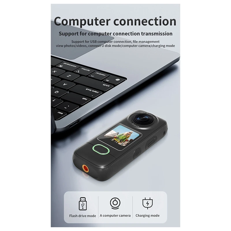 4K HD WIFI Wireless Sports Camera Motorcycle Driving Recorder Outdoor Helmet Cycling Photography Video Recorder, Durable