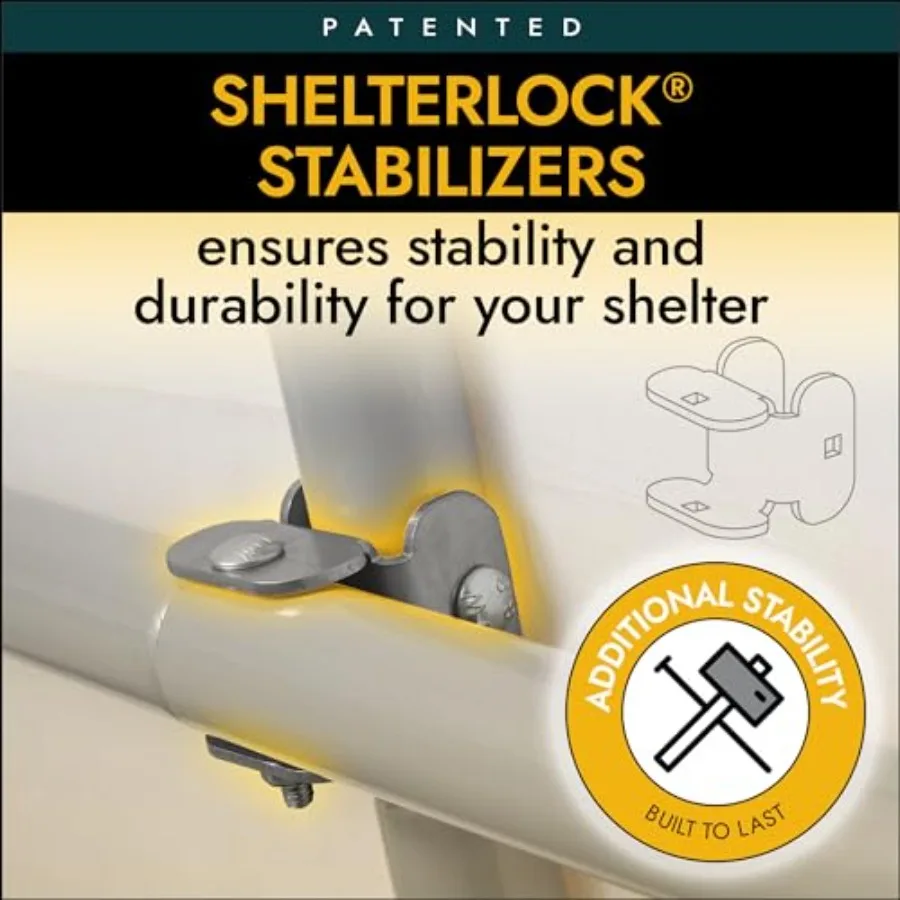 Cochera de garaje instantánea con estructura de acero y cubierta impermeable con tratamiento UV para protección de vehículos al aire libre, ideal para vehículos residenciales